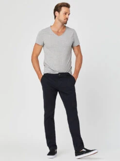 Mavi Johnny Sateen Twill Slim Pant - Deep Navy