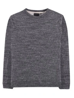 Slim Crew Vintage Doubleface Top - Charcoal