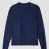 Long Sleeve Supima Jersey Henley - Deep Indigo