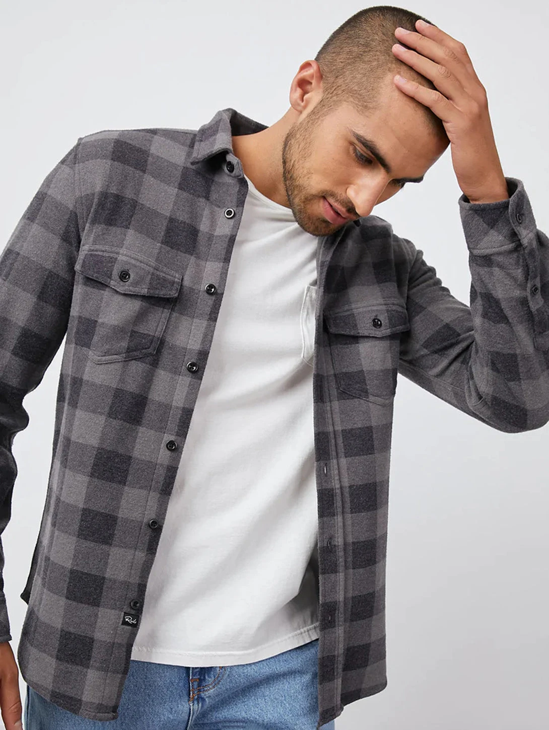 RAILS Sampson Plaid Shirt - Shadow Ash 7 RAILS Sampson Plaid Shirt - Shadow Ash - Image 5