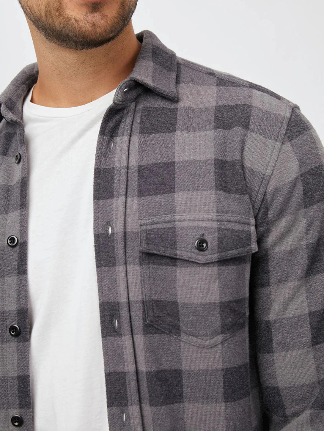 RAILS Sampson Plaid Shirt - Shadow Ash 8 RAILS Sampson Plaid Shirt - Shadow Ash - Image 6