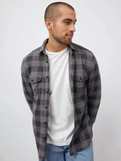 RAILS Sampson Plaid Shirt - Shadow Ash
