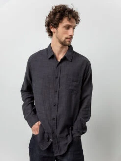 RAILS Wyatt Button Down Shirt - Black Chambray