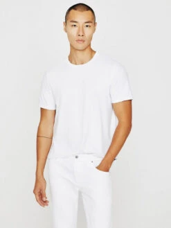 AG Jeans Bryce Crew Neck Tee - True White