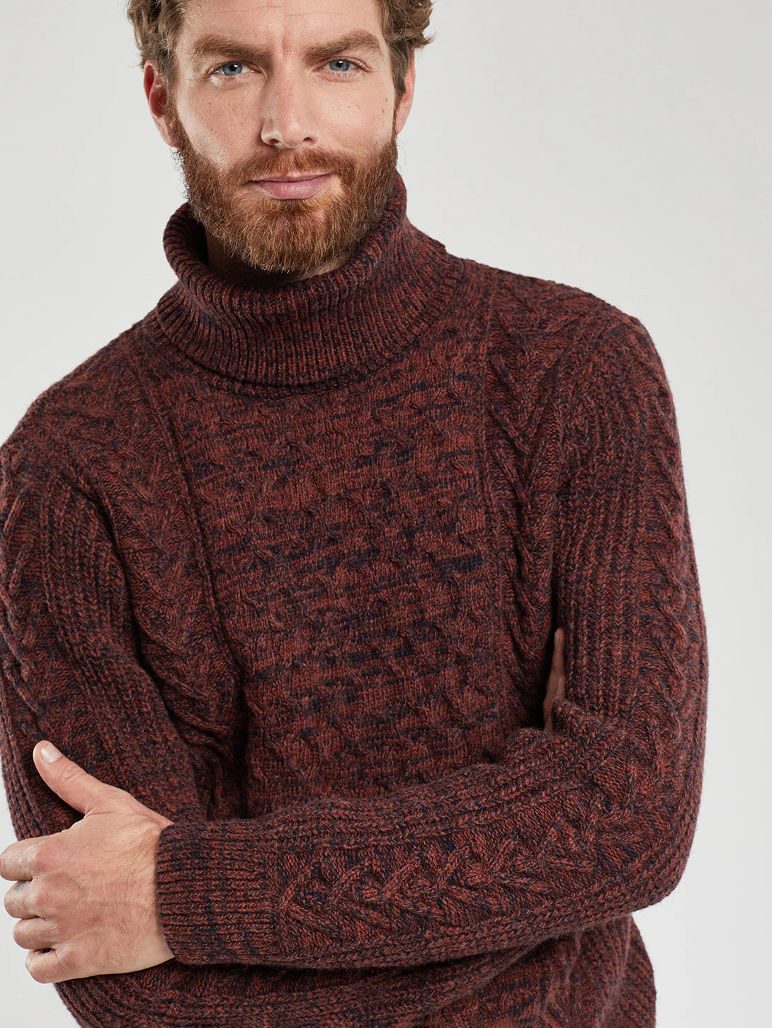 Armor-Lux Turtleneck Sweater - Deep Paprika Melange 5 Armor-Lux Turtleneck Sweater - Deep Paprika Melange - Image 3