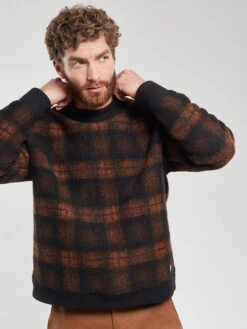 Armor-Lux Boiled Wool Pullover - Carreaux Acajou