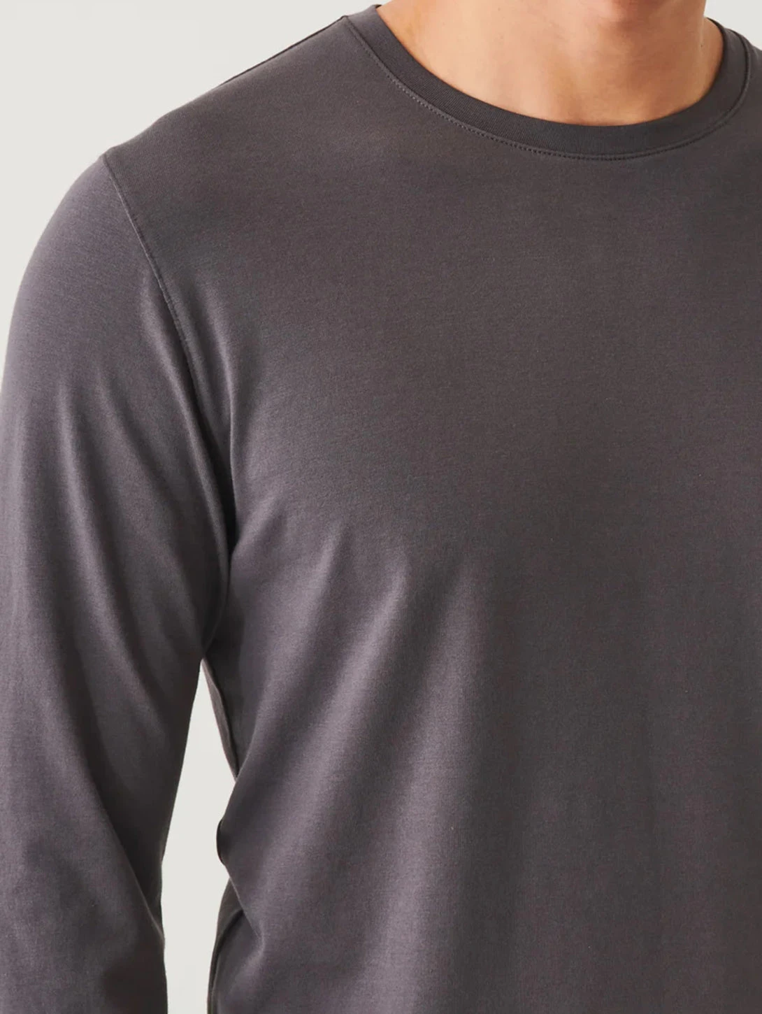 Long Sleeve Iconic Crew Tee - Battleship 6 Long Sleeve Iconic Crew Tee - Battleship - Image 4