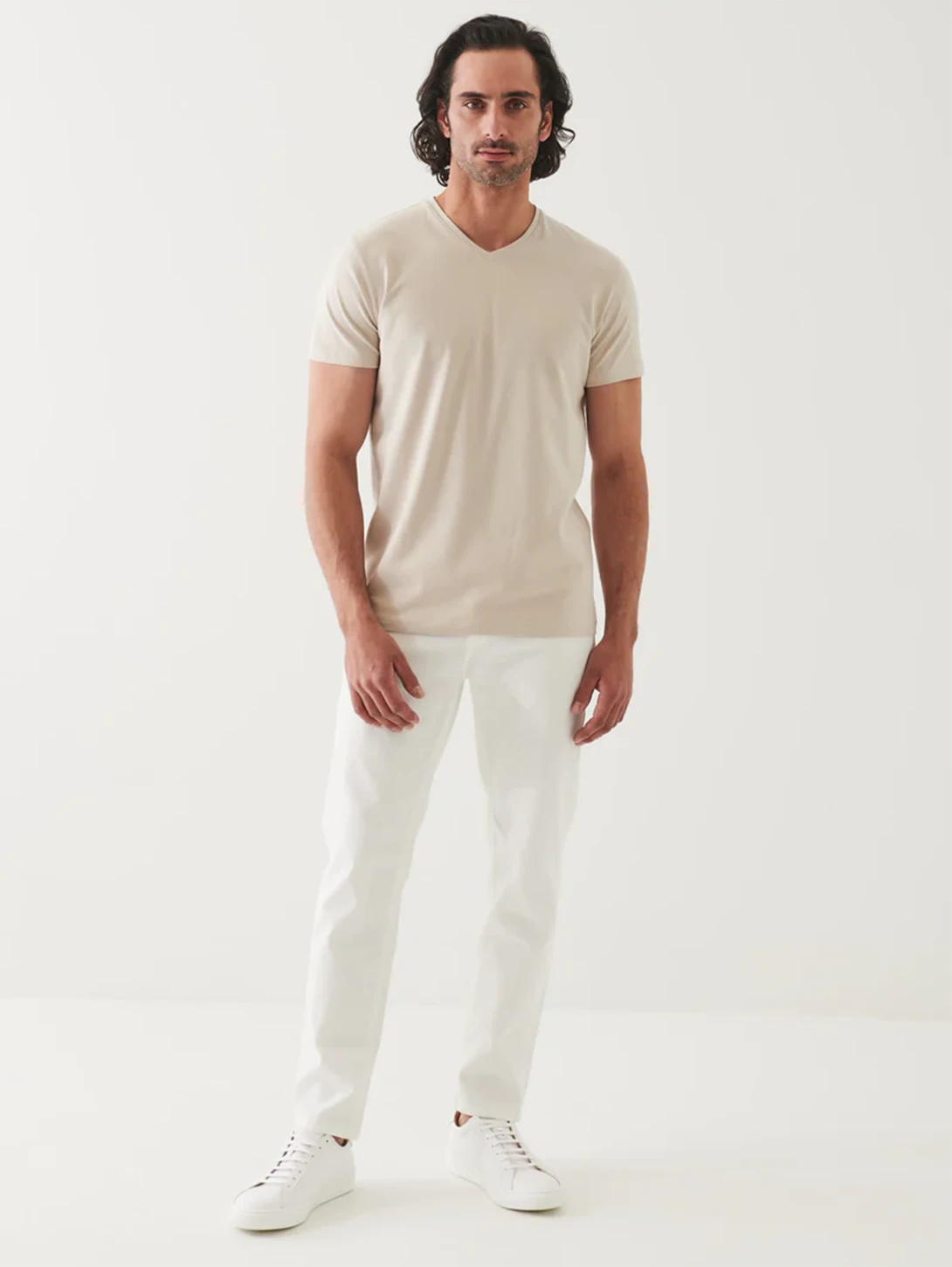 Iconic V-Neck T-Shirt - Wheat 8 Iconic V-Neck T-Shirt - Wheat - Image 6