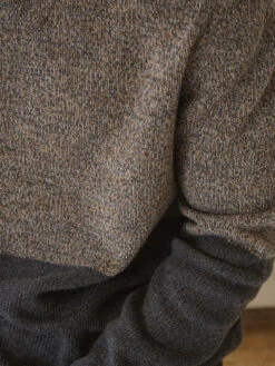 Benson Riley Color Block Sweater - Brown Melange -Benson Shop BOU08BROWNMELD