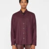 FRAME Washable Wool Shirt - Dark Burgundy 1 FRAME Washable Wool Shirt - Dark Burgundy -Benson Shop BUR 1