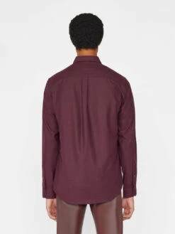 FRAME Washable Wool Shirt - Dark Burgundy 10 FRAME Washable Wool Shirt - Dark Burgundy -Benson Shop BUR 6