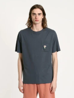 Embroidered Pocket Tee - Clowny Blue