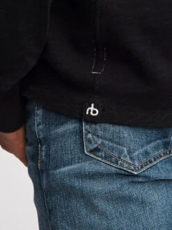 Rag & Bone Long Sleeve Classic Henley Top - Jet Black -Benson Shop Classic Cotton Henley 002 3 copy