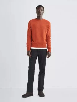 Rag & Bone Harlow Donegal Crew - Rust Multi -Benson Shop Donegal Harlow Wool Crew 637 1