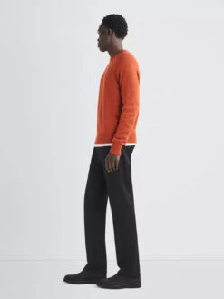 Rag & Bone Harlow Donegal Crew - Rust Multi -Benson Shop Donegal Harlow Wool Crew 637 2