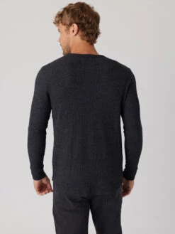 Thermal Henley Top - Black -Benson Shop FM23 2200 BLK 3