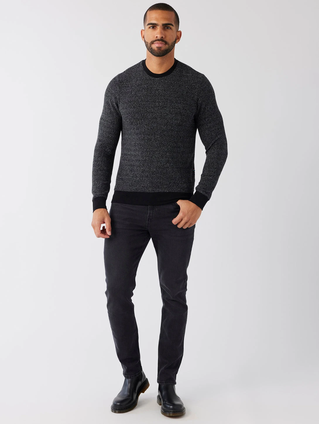 Brushed Boucle Top - Black 6 Brushed Boucle Top - Black - Image 4