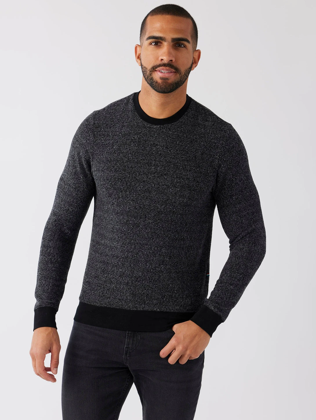 Brushed Boucle Top - Black 5 Brushed Boucle Top - Black - Image 3
