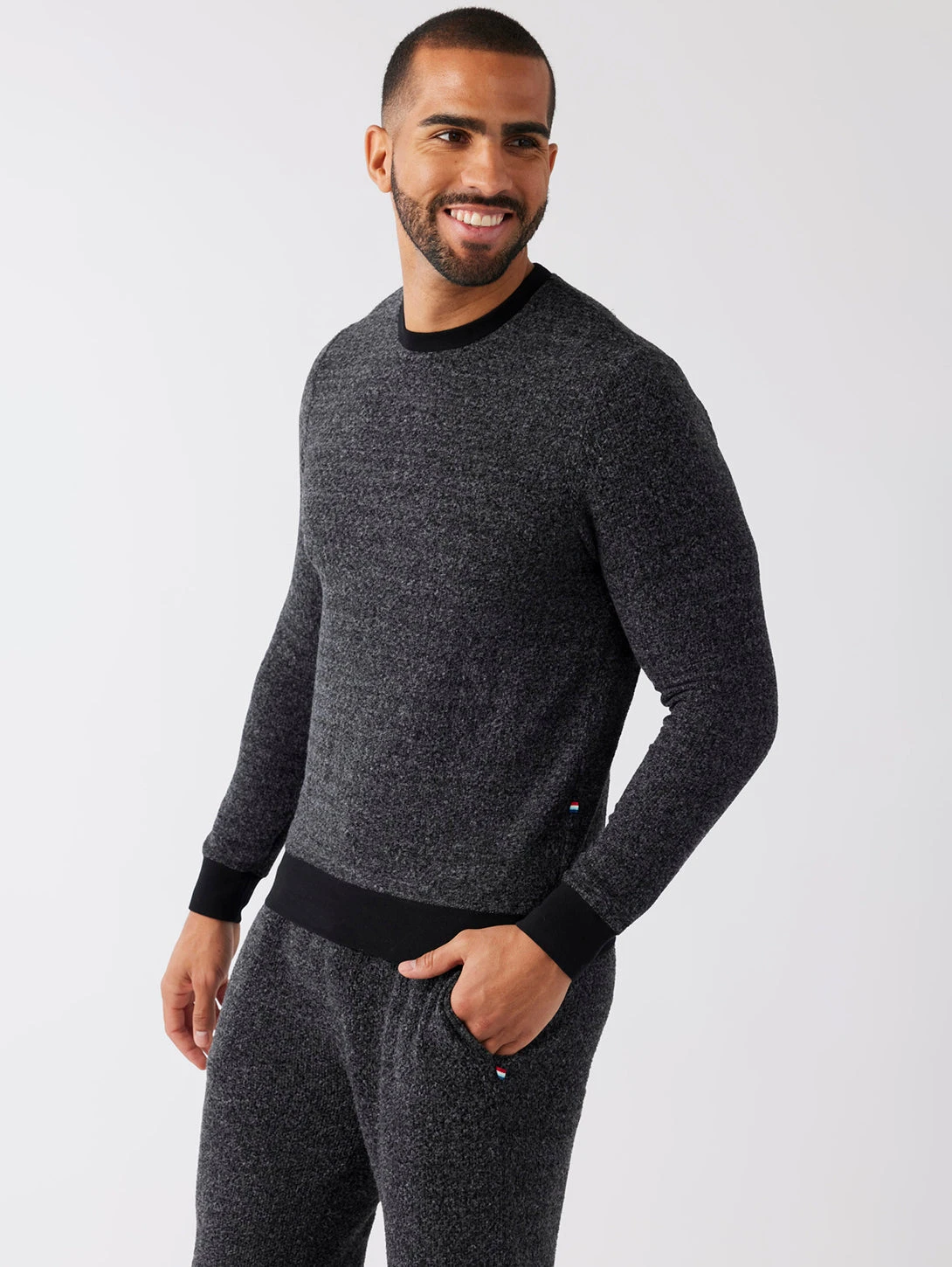 Brushed Boucle Top - Black 3 Brushed Boucle Top - Black