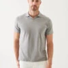 Iconic Open Polo T-Shirt - Foggy 1 Iconic Open Polo T-Shirt - Foggy -Benson Shop FOGGY