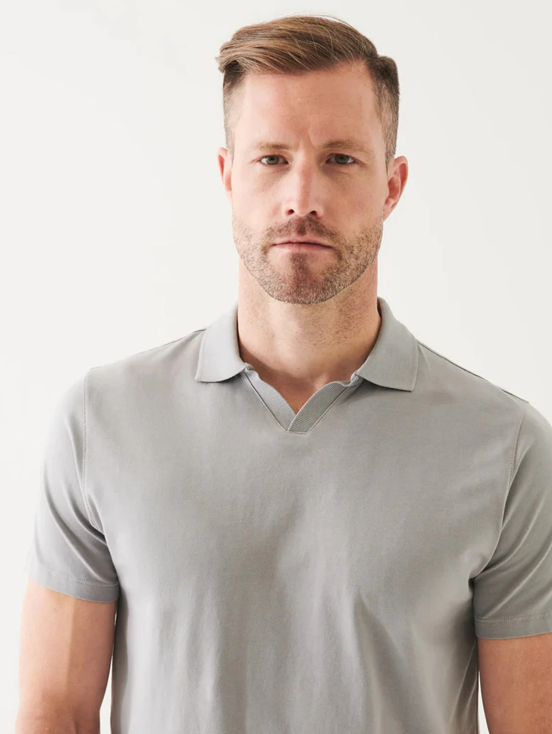 Iconic Open Polo T-Shirt - Foggy 5 Iconic Open Polo T-Shirt - Foggy - Image 3