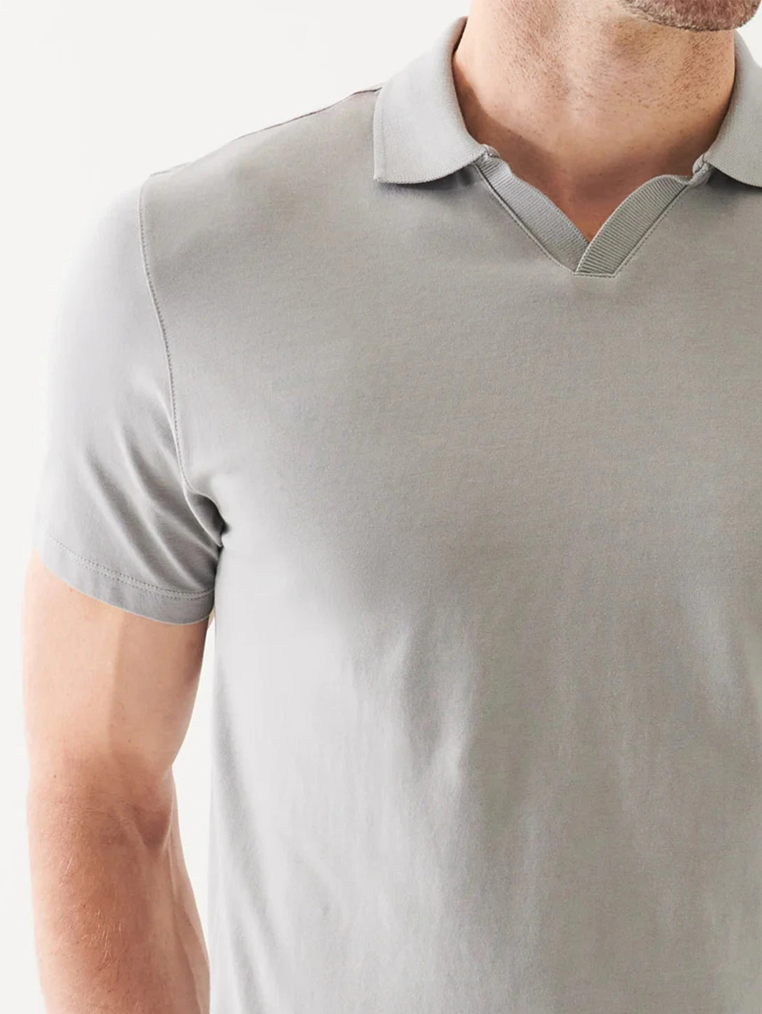 Iconic Open Polo T-Shirt - Foggy 6 Iconic Open Polo T-Shirt - Foggy - Image 4