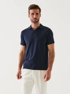 Iconic Open Polo T-Shirt - Midnight