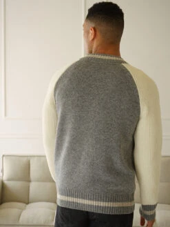 Benson Jefferson Varsity Cardigan - Grey -Benson Shop JEFF05GREYE