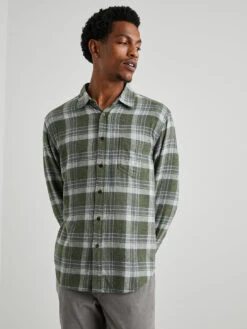RAILS Lennox Shirt - Green Hollow