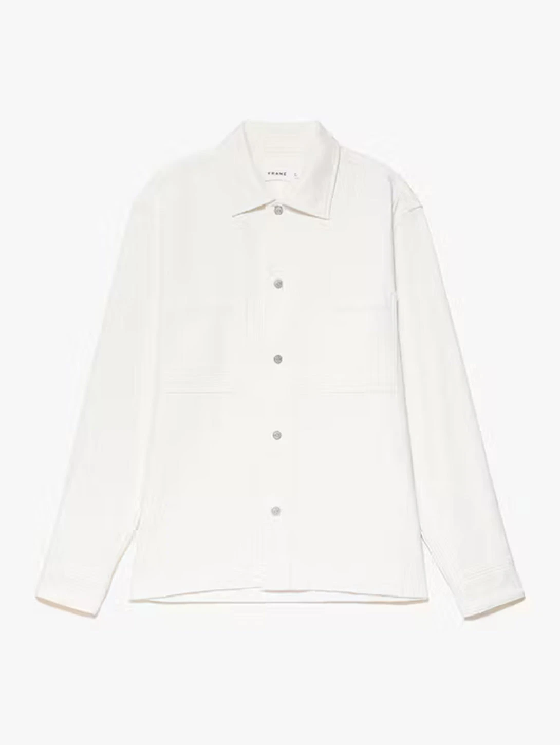 FRAME Relaxed Double Pocket Shirt - Off White 8 FRAME Relaxed Double Pocket Shirt - Off White - Image 6