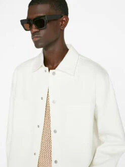 FRAME Relaxed Double Pocket Shirt - Off White 12 FRAME Relaxed Double Pocket Shirt - Off White -Benson Shop LHRDPS432 OFF WHITE FRSU23EC MENS DAY 01 0566HR