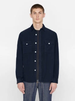 FRAME Double Pocket Micro Corduroy Shirt - Midnight Blue