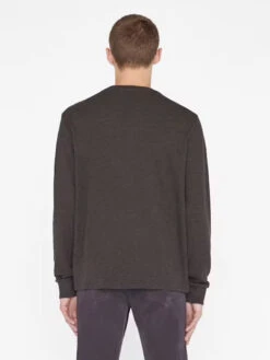 FRAME Duo Fold Long Sleeve Crew Top - Heather Espresso 11 FRAME Duo Fold Long Sleeve Crew Top - Heather Espresso -Benson Shop LMTS0454 HEATHERESPRESSO 0455