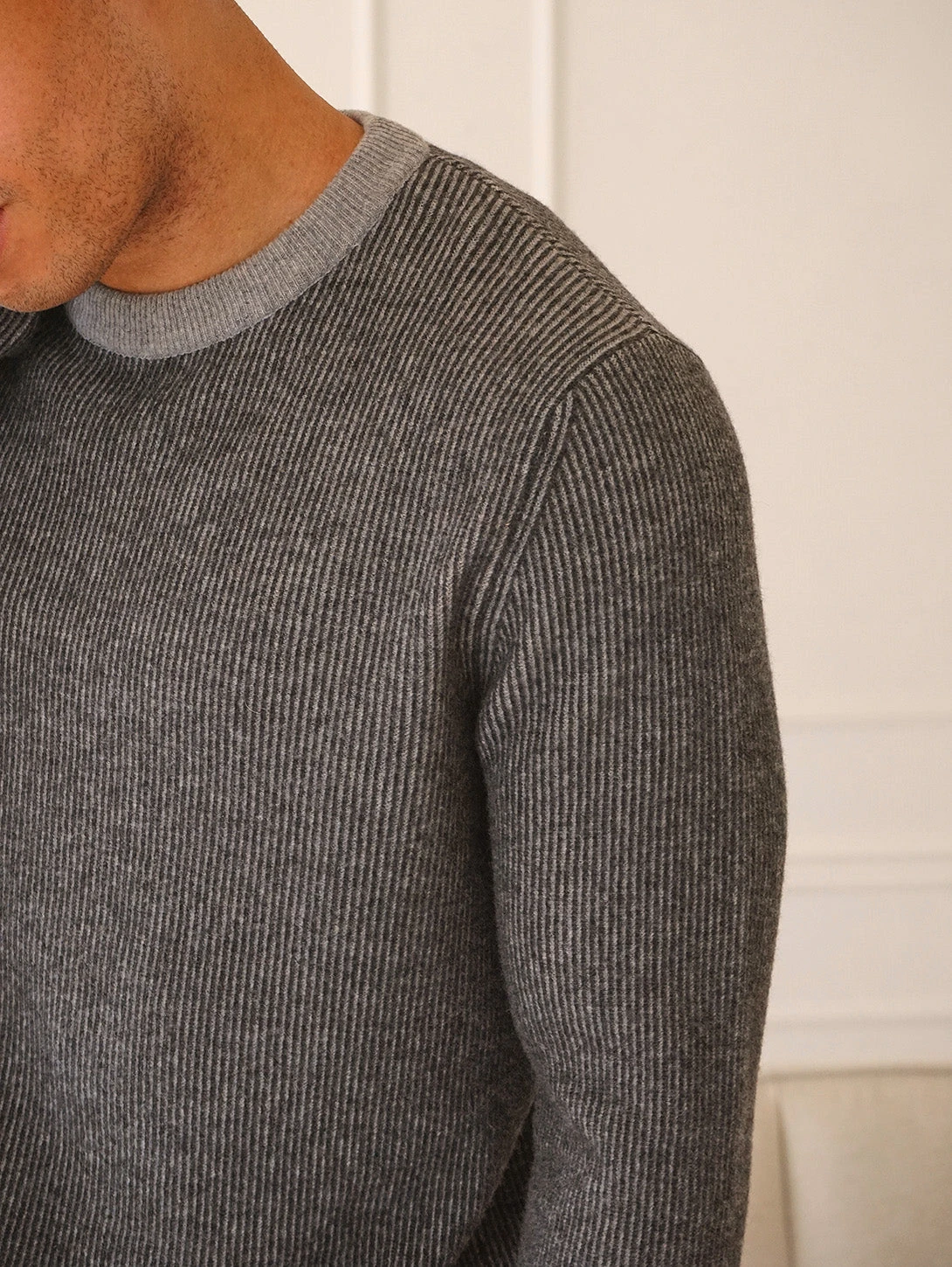 Benson Stanley Crewneck Sweater - Grey 5 Benson Stanley Crewneck Sweater - Grey - Image 3