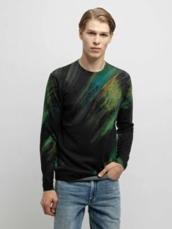 Brush Sweater - Green Combo