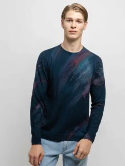 Brush Sweater - Blue Combo