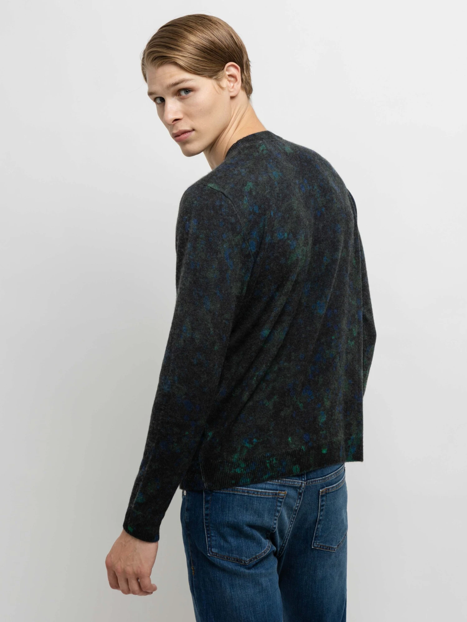 Splatter Print Sweater - Navy Combo 5 Splatter Print Sweater - Navy Combo - Image 3