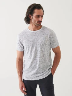 Short Sleeve Crew Print Tee - White