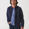 Pima Cotton French Terry Over Shirt - Navy 2 Pima Cotton French Terry Over Shirt - Navy -Benson Shop PimaCottonFrenchTerryOverShirt Navy
