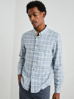 RAILS Reid Shirt - Sage Glass White