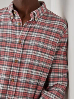 RAILS Reid Shirt - Scarlet Charcoal White -Benson Shop REID SCARLETCHARCOALWHITE 2