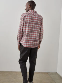 RAILS Reid Shirt - Scarlet Charcoal White -Benson Shop REID SCARLETCHARCOALWHITE 6