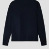 Long Sleeve Jersey Henley - Navy 1 Long Sleeve Jersey Henley - Navy -Benson Shop SK010 SJ NAVY