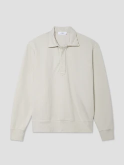 Supima Fleece Polo - Ash