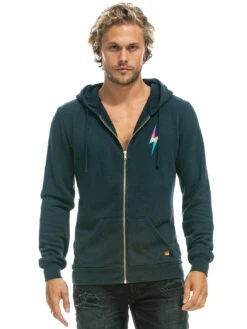 Bolt Zip Hoodie - Rainbow Pink