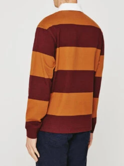 AG Jeans Wade Rugby Top - Dark Plum -Benson Shop WadeRugbyShirtDarkPlumCaramelback