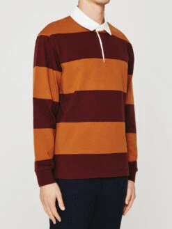 AG Jeans Wade Rugby Top - Dark Plum -Benson Shop WadeRugbyShirtDarkPlumCaramelfront