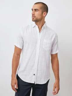 RAILS Fairfax Short Sleeve Shirt - White