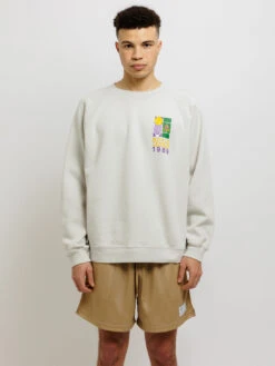 World Tennis Crew Sweatshirt - Bone