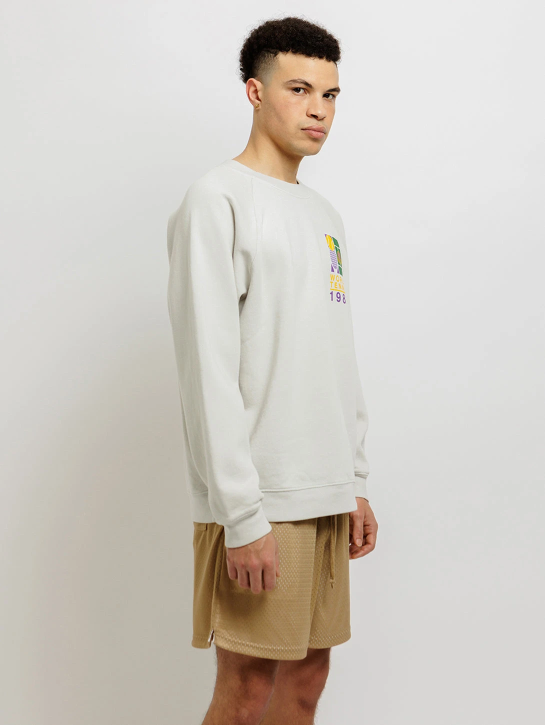 World Tennis Crew Sweatshirt - Bone 4 World Tennis Crew Sweatshirt - Bone - Image 2